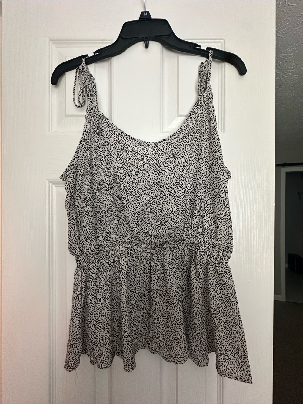 Sienna Sky Black and White Printed Tie-Shoulder Camisole